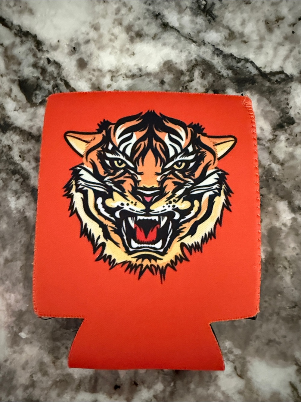 Aviator nation  Orange Can Cooler with Blue 'AV' Logo Tiger! 🐅 NEW RARE